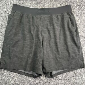 Lululemon T.H.E Shorts 7" Linerless Men XL Black LM7AHPS Space Dye